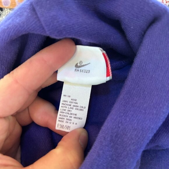 VTG 90s Nike White/Red Label Nike Embroidered Neck Long Sleeve Turtleneck Shirt. - Picture 7 of 8